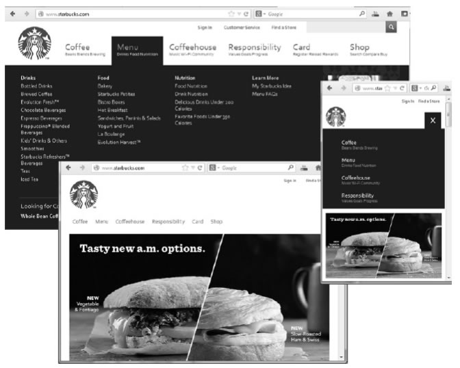 Responsive menu Website