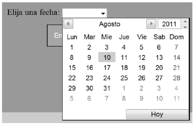 Result of the input type date forms HTML