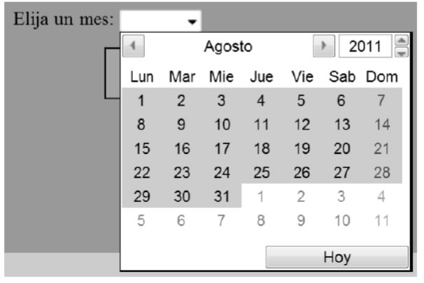 Result of the input type month forms HTML