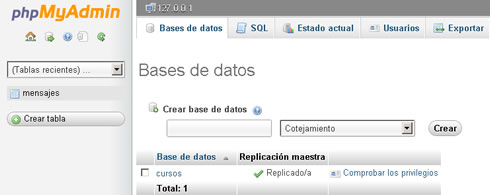 Table selection in database