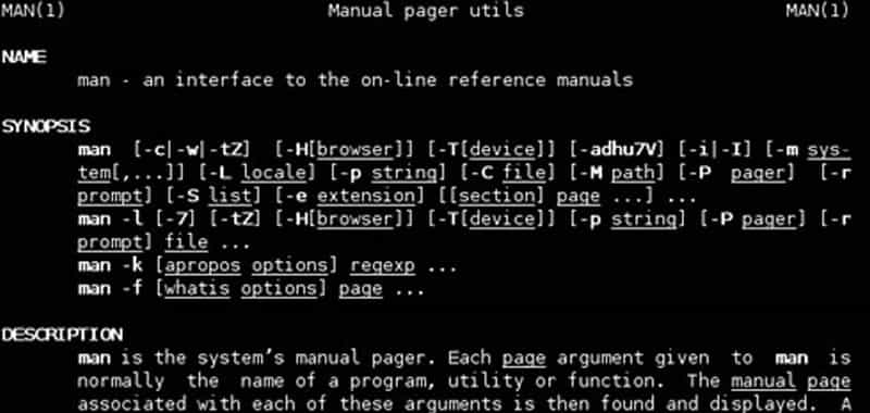 El manual en línea. Documentación de UNIX, Linux y GNU