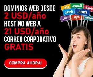 Dominio y hosting para paginas web, hosting para correos corporativos