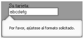 Formato de campo para expresiones regulares formularios HTML