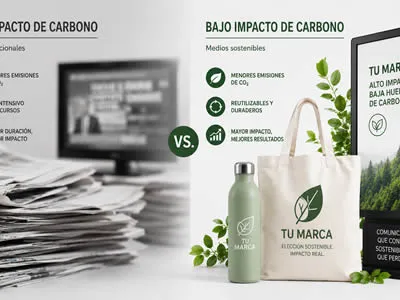 Comparación de la huella de carbono entre canales de medios
