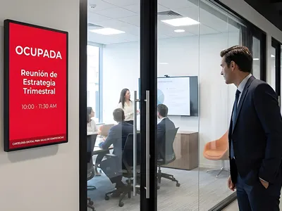 Señalización digital para salas: Maximiza productividad y eficiencia