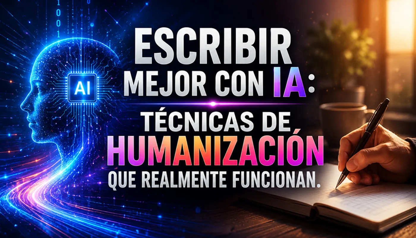 Escribir mejor con IA: Trucos de humanización que funcionan  - Descubre técnicas de humanización comprobadas para que la escritura generada por IA se sienta auténtica, atractiva e irresistible. Transforma los borradores robóticos en contenido que los lectores adorarán
